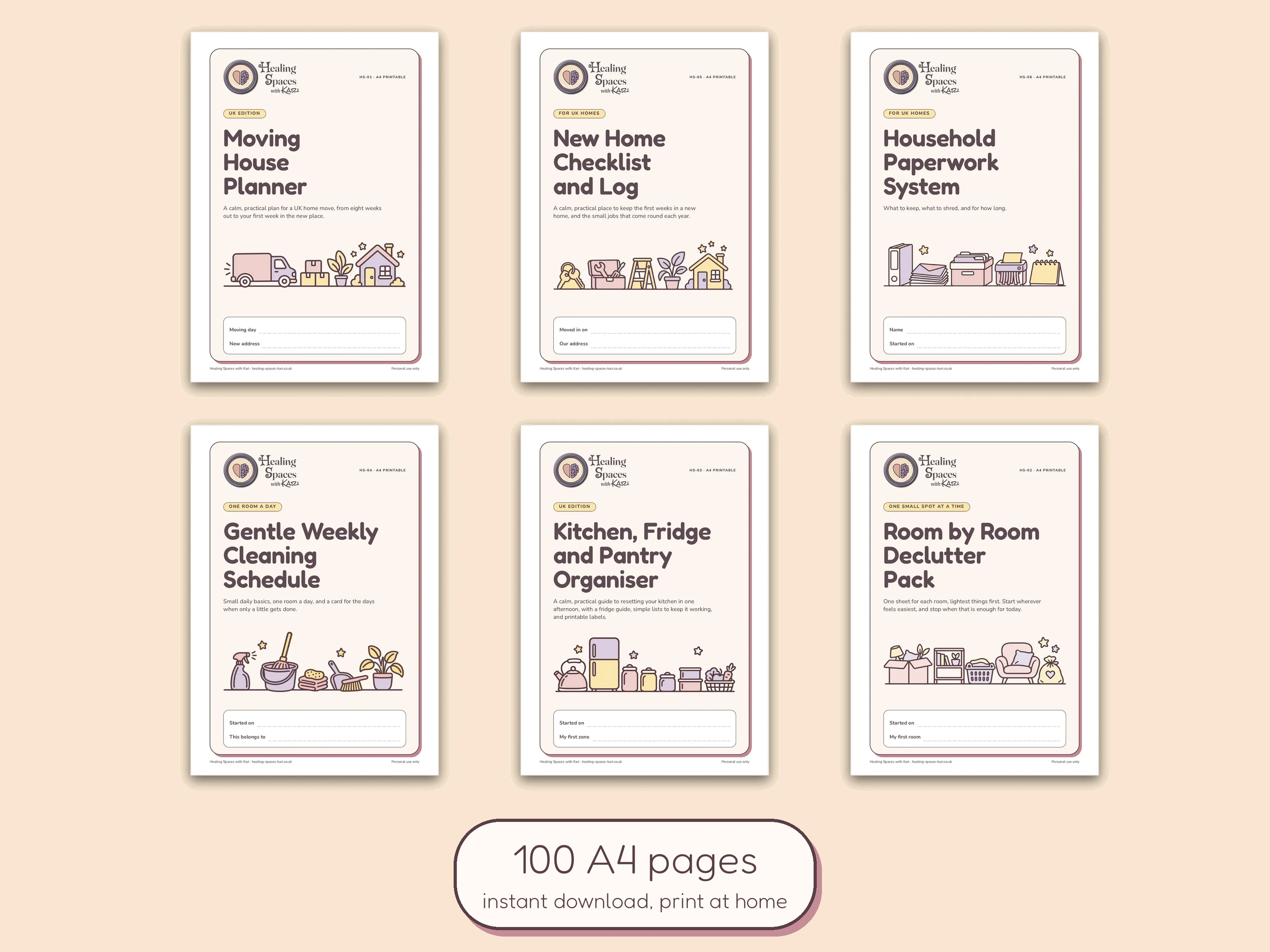 Cover of Home Printables Bundle: all six packs