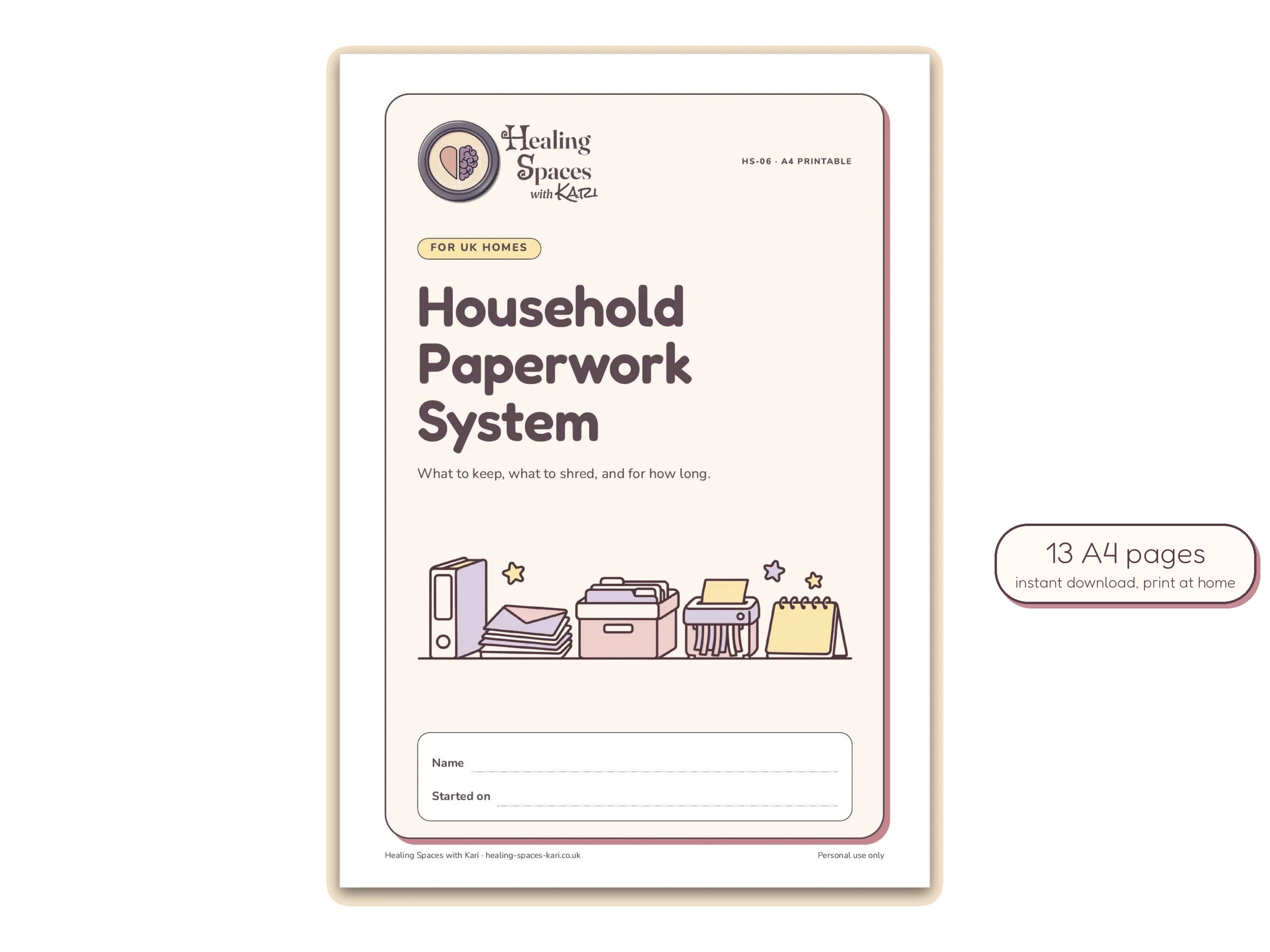 Cover of Household Paperwork System