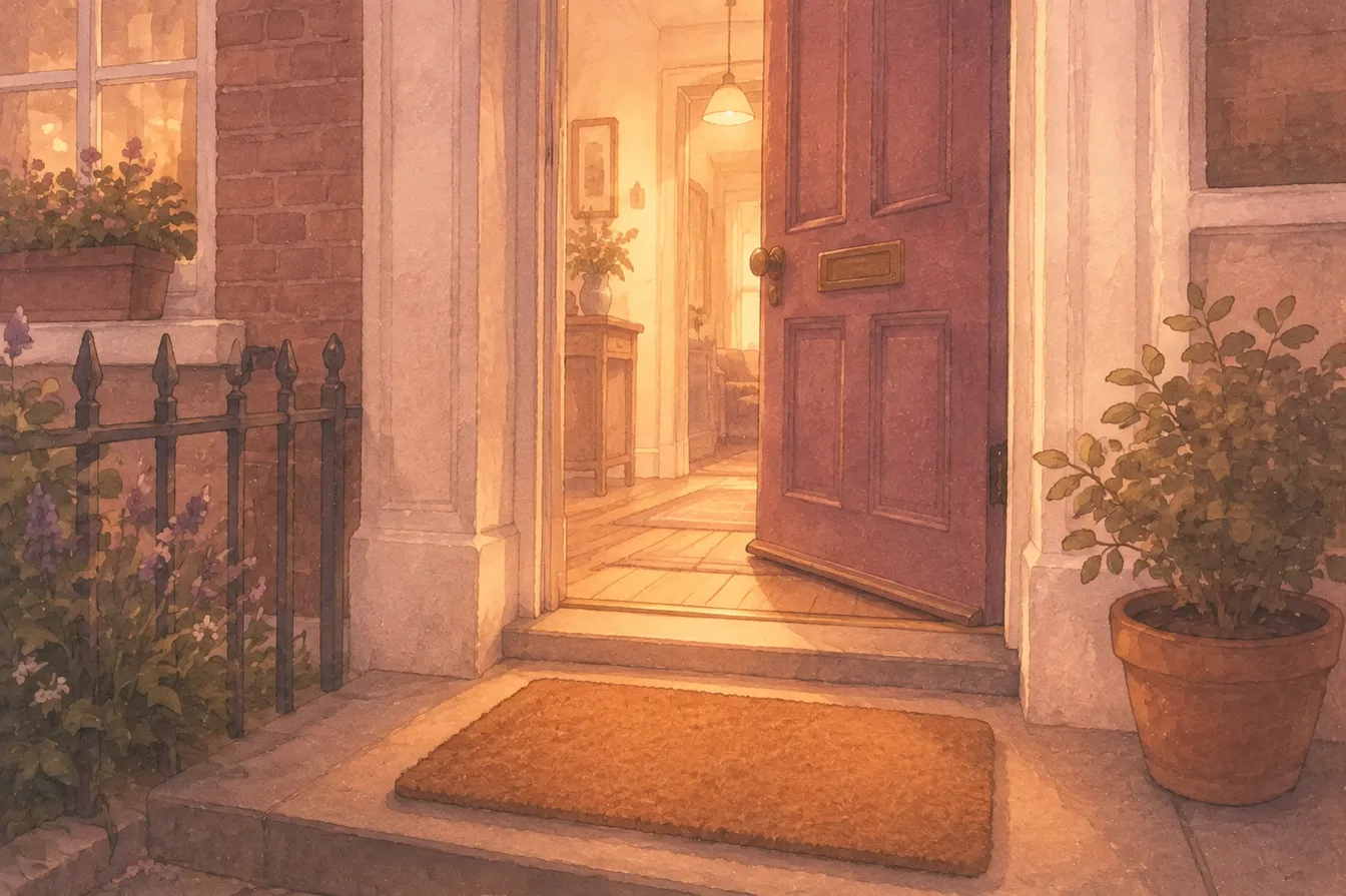 the opening frame