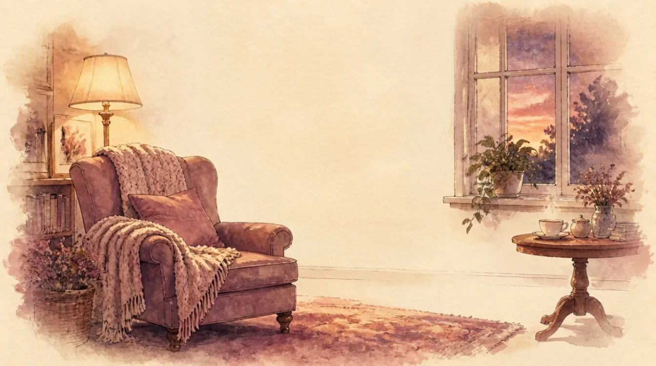 A soft wash of cream and rose watercolour