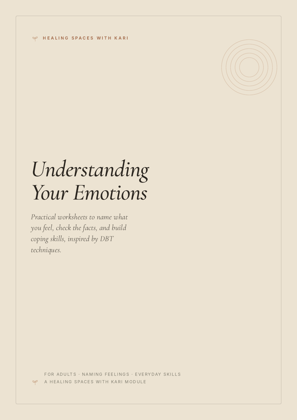 Cover of Understanding Your Emotions: A Practical Workbook